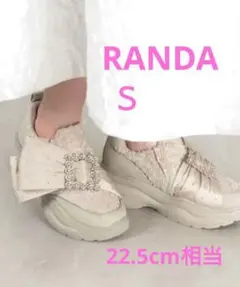 【美品】RANDA/ランダ★スニーカーSビッグリボンボリュームソールスニーカーのサムネイル