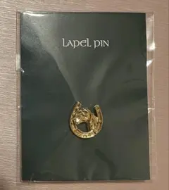 ピンバッジ　ピンズ　馬　ホース　馬蹄　ゴールド　英国　イギリス