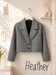 まとめ売り大歓迎◎Heather ギンガムチェック ショート丈ジャケットのサムネイル