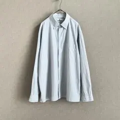UNIQLO:C ブロードオーバーサイズシャツ ストライプ M ブルー