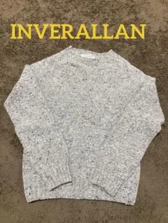 【Inverallan】ウールニット セーター 34 グレー