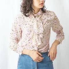 ナラカミーチェ　長袖ブラウス　ボウタイブラウス　リボンブラウス