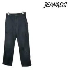 JEANASIS ブラック ワイド，カジュアルパンツ