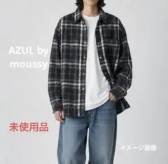 未使用品 AZUL by moussy シャギー 起毛 チェック ジャケット　M