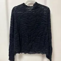 本日発送可能！！ゼブラ柄 シースルートップス 黒