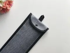 ループ付き27桁用そろばんケース☆ヒッコリーデニム×ストライプ