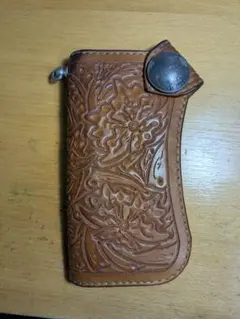 n*a様 カービング 長財布 バイカーズウォレット　ハンドメイド