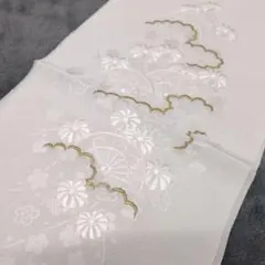 ノバレーゼ 半衿 和装 白無垢 半衿101-N14-30麻市松桜梅(白金銀 - メルカリ