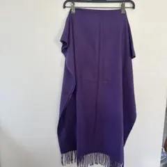 MK KLEIN+ 紫 フリンジ付きストール