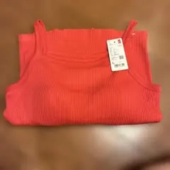 UNIQLO スクエアネック ブラキャミソール 14 Red L