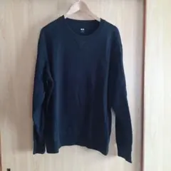 UNIQLO クルーネック スウェット ブラック XL