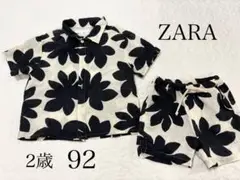ZARA フラワーパターン 半袖シャツ・ショートパンツセット 2歳 92cm
