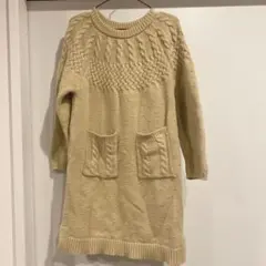 SHIPS シップス キッズ ワンピース　ニットワンピ 120 黄色　長袖　冬服