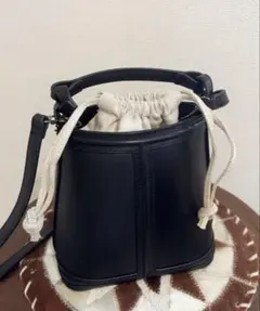 ZARA バケットバック 本革 2way ハンドバック ショルダーバック