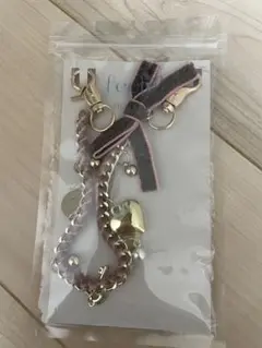 スマホストラップ　リボン