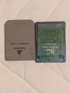 ソニー メモリーカード 8MB 透明青とグレーの2個セットです。