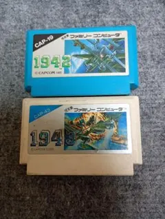 箱-説明書付】1942 ファミコン FC カプコン レトロゲーム - メルカリ