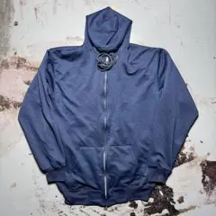 70s- ダブルフェイス ジップパーカー ビックサイズ ネイビー ヴィンテージ