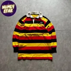 umbro rugger shirt y2k black red yellow