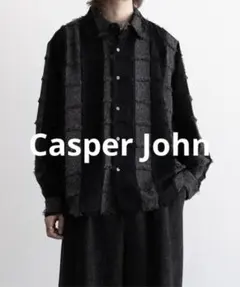 CASPER JOHN フリンジシャツ ブラック モード きれカジ 春のサムネイル