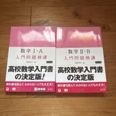 数学 I・A II・B 入門問題精講 2冊セット