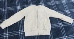 【branshes】薄手ジャケット？ブルゾン？ライトグレー 100cm
