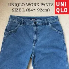 UNIQLO ユニクロ デニム ワーク パンツ ライトブルー Lサイズ
