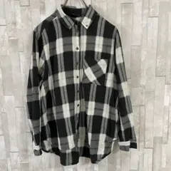 古着 ZARA BASIC 長袖シャツ サイズL チェック柄