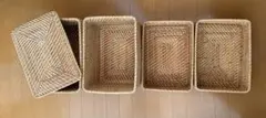 無印良品　重なるラタン長方形バスケット