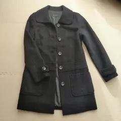 QUEENS COURT ブラック ロングコート サイズ1