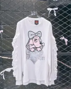 ミシェルマカロン ガルフィーコラボBIGTワンピ ♥︎ホワイト