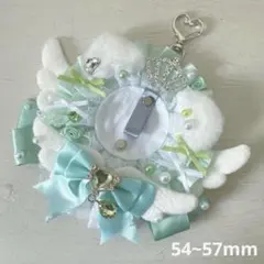 痛ロゼット ♡ミントグリーン × 白 ♡ ゆらゆら大天使ねこさま