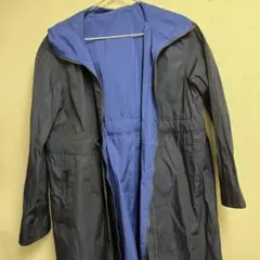 リバーシブル フード付きアウター 黒と青