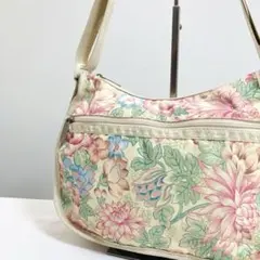 人気　レスポートサック　ショルダーバッグ　斜め掛けカバン　菊　花柄　マルチカラー