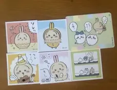 うさぎメイン ちいかわ、ハチワレ 丸美屋、シールコレクション3シール 6枚