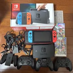 【超お得最終値下げ本日限定特別価格】Switch本体 カセット付コントローラー付