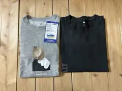 キッズ montbell 長袖Tシャツ 2枚セット グレー・ダークグレー 150