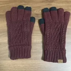 SHIPS JET BLUE ワインレッド トグルグローブ