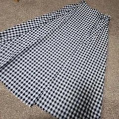 アズノウアズ　チェックロングスカート　ラップ風 ウエスト紐付き