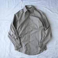 90s PERRY ELLIS デザインシャツ　エクリュカラー　ミニマル　古着