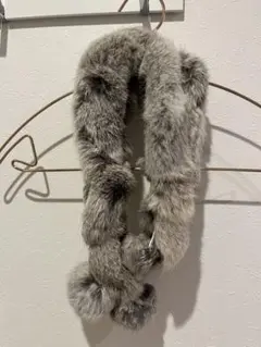 グレー ファーマフラー