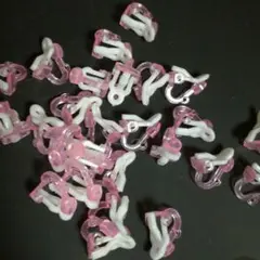 【30個】キッズイヤリングパーツ　ピンク