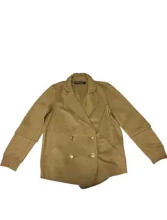 【mercibeaucoup,メルシーボークー】ピーコート金ボタンキャメル