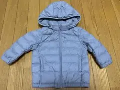 UNIQLO フード付き　ダウンジャケット　グレー　80