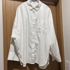 GU ドルマンスリーブシャツ ホワイト Lサイズ