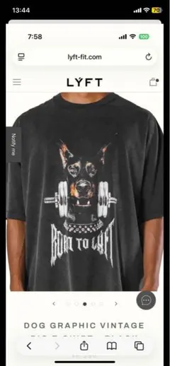 完売品 LYFT リフト Tシャツ カットソー ドーベルマンロゴ - メルカリ