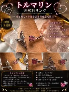 天然石 トルマリン ホエールテール リング 指輪
