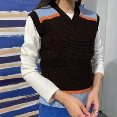 UNIQLO MARNI ユニクロ マルニ ニット Vネック ベスト ブラウン