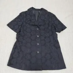 花柄 テーラードジャケット 半袖