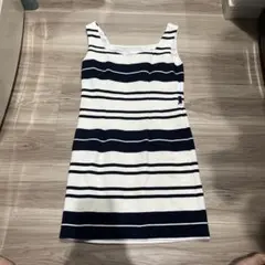 ストライプ ノースリーブミニワンピース ピンクミックス 夏 レディース